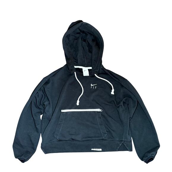 Nike Dri-FIT Swoosh Fly Standard Issue Basketball Hoodie Womens Small Black - Picture 1 of 7